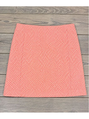 LOFT NWT Pink White Textured Polka Dot Mini Skirt Size 4